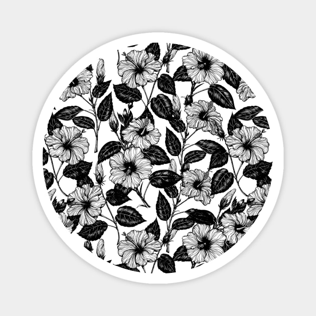 Hibiscus pattern Magnet by katerinamk